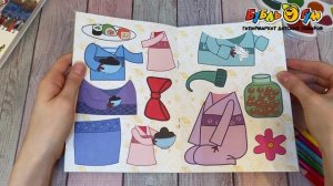 343410 Аппликация и раскраска Три кота Заморские гости с 6лет