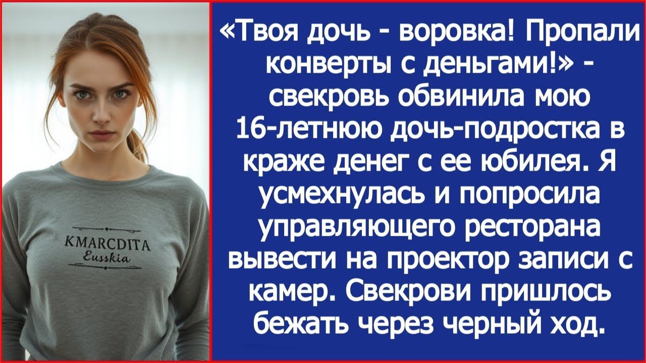 Твоя дочь воровка! Пропали конверты с деньгами! Свекровь обвинила мою дочь в краже денег с ее юбилея смотреть онлайн