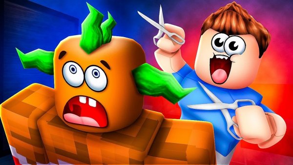 🤣Я Сделал Своего Друга ЛЫСЫМ! Симулятор ПРИЧЁСКИ в Роблокс!