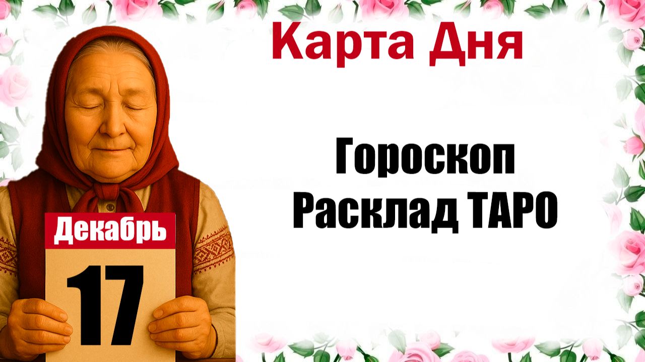 17 декабря карта дня, гороскоп на сегодня смотреть онлайн