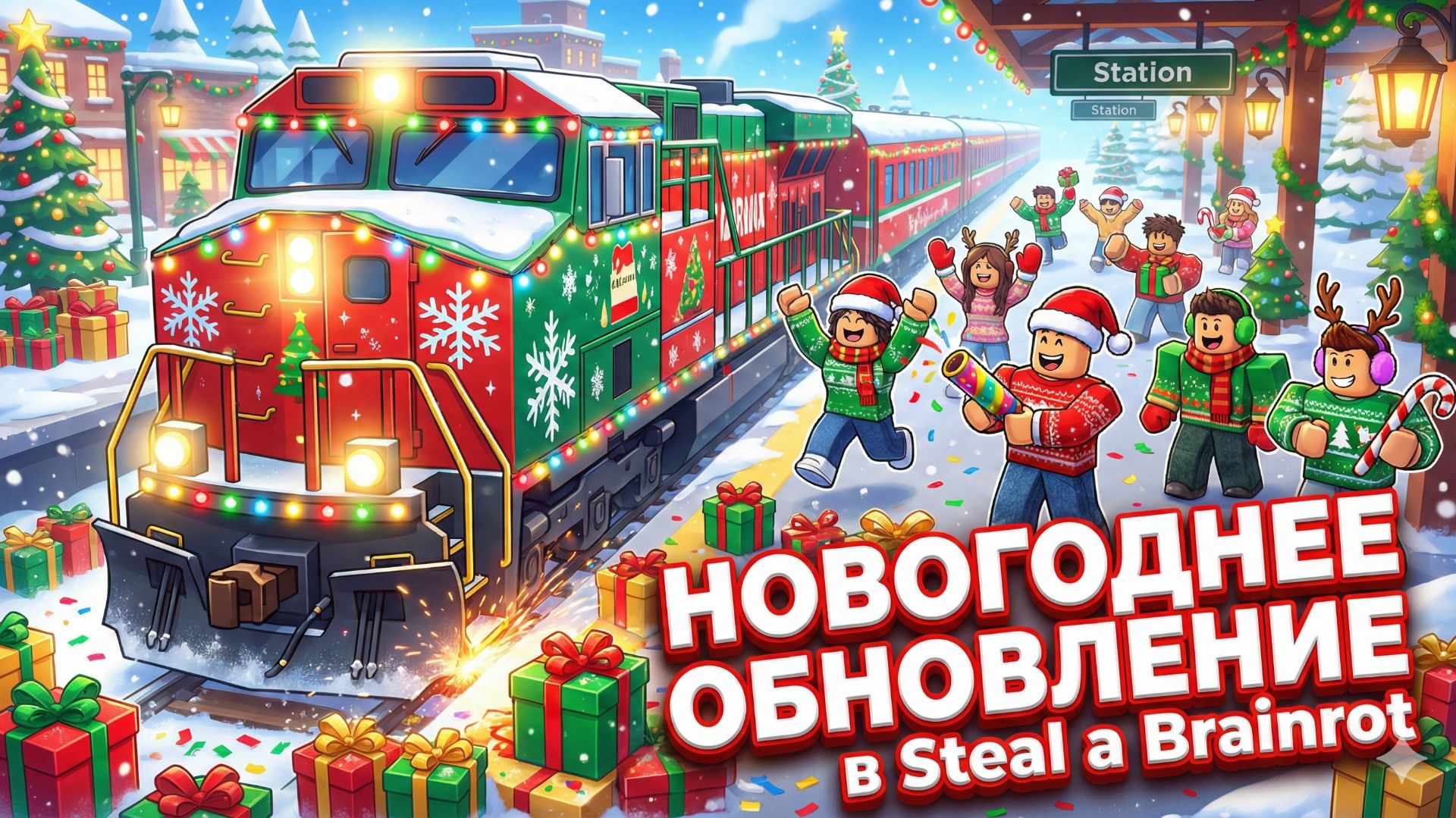 Новогоднее обновление в Steal A Brainrot