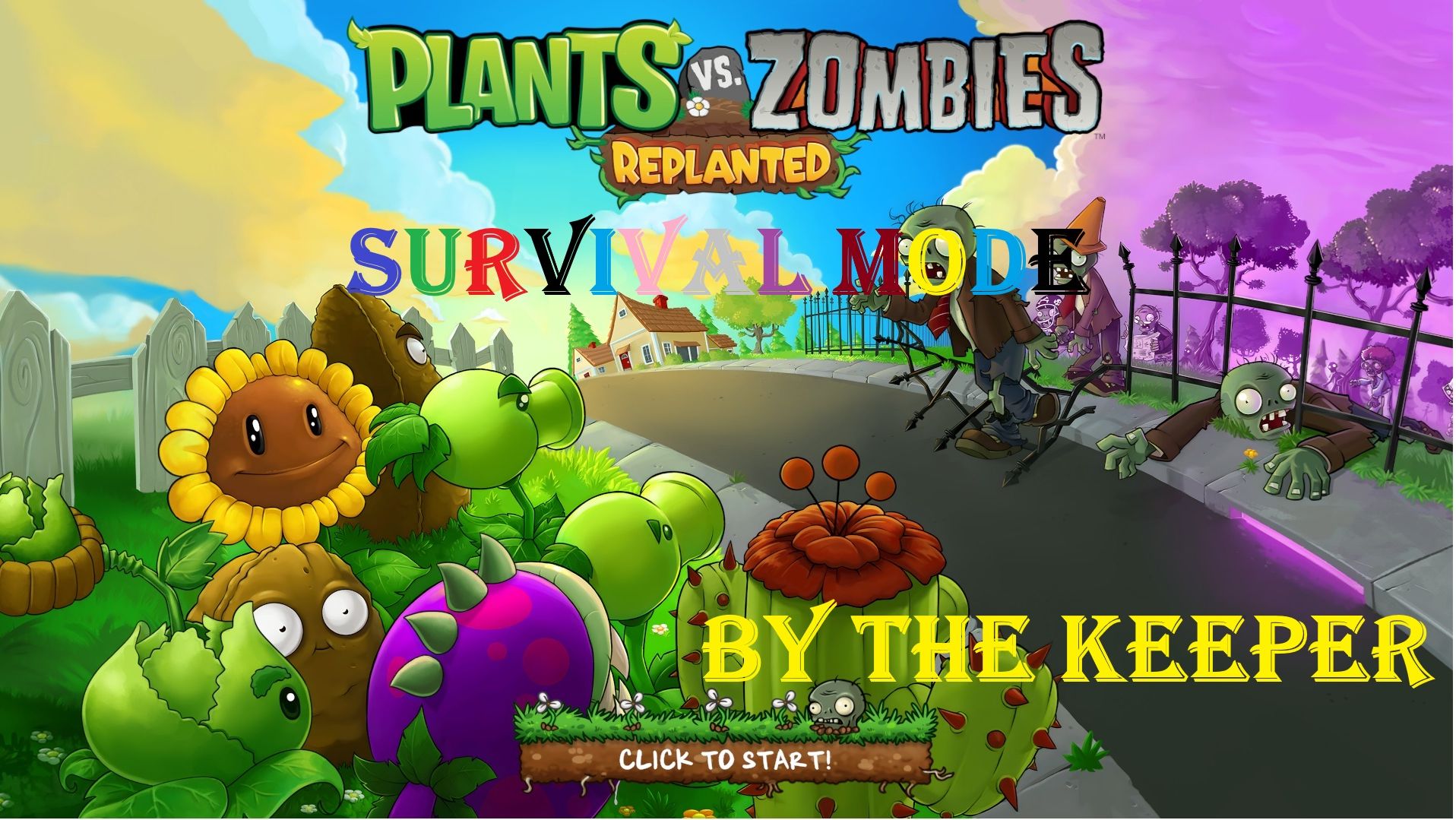 Зомби против растений! Plants vs Zombies: Replanted SURVIVAL DAY1# Обучение! ПвЗ PvZ смотреть онлайн