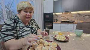 Лимонное  печенье к чаю. Мукбанг - мини / пробуем козий  сыр с мёдом/.