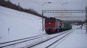 Тепловоз 2ТЭ10М-3261 на подъёме. Звук 5Д49.