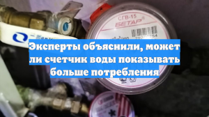 Эксперты объяснили, может ли счетчик воды показывать больше потребления