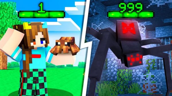 😨 Майнкрафт но ЖИЗНЬ ПАУКА от Рождения До Смерти!