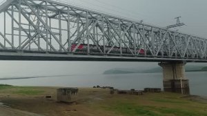 Комсомольский мост через Амур: правый и левый берега