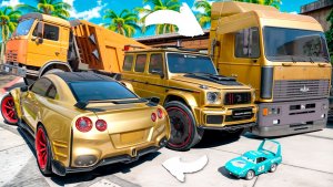 Угнал кучу золотых чит тачек у мажора в GTA 5! Битва воров в ГТА 5 Онлайн!