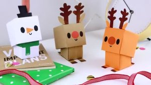 Снеговик и Олень! Новогодние игрушки оригами!