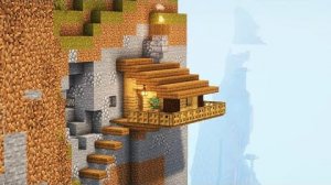 Дом на горе в майнкрафте.