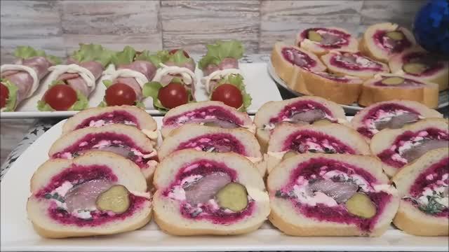 Закуски на новый год ШУБКА в ШУБКЕ и НОВОГОДНЯЯ ЗАКУСКА с ВЕТЧИНОЙ закуски на праздник смотреть онлайн