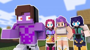 Джей Джей, Майки и Кей-Поп Охотники на демонов - анимация для майнкрафта