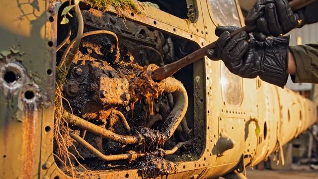 Найденный и восстановленный вертолёт времён войны во Вьетнаме