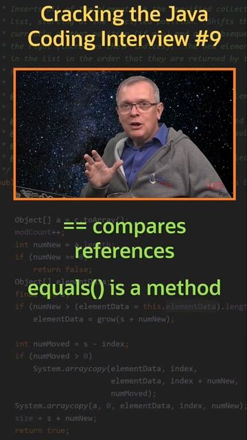 Вопрос 9. Отличия == и equals(). Java. смотреть онлайн