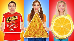 Квадратная, треугольная или круглая еда. Челлендж из еды.