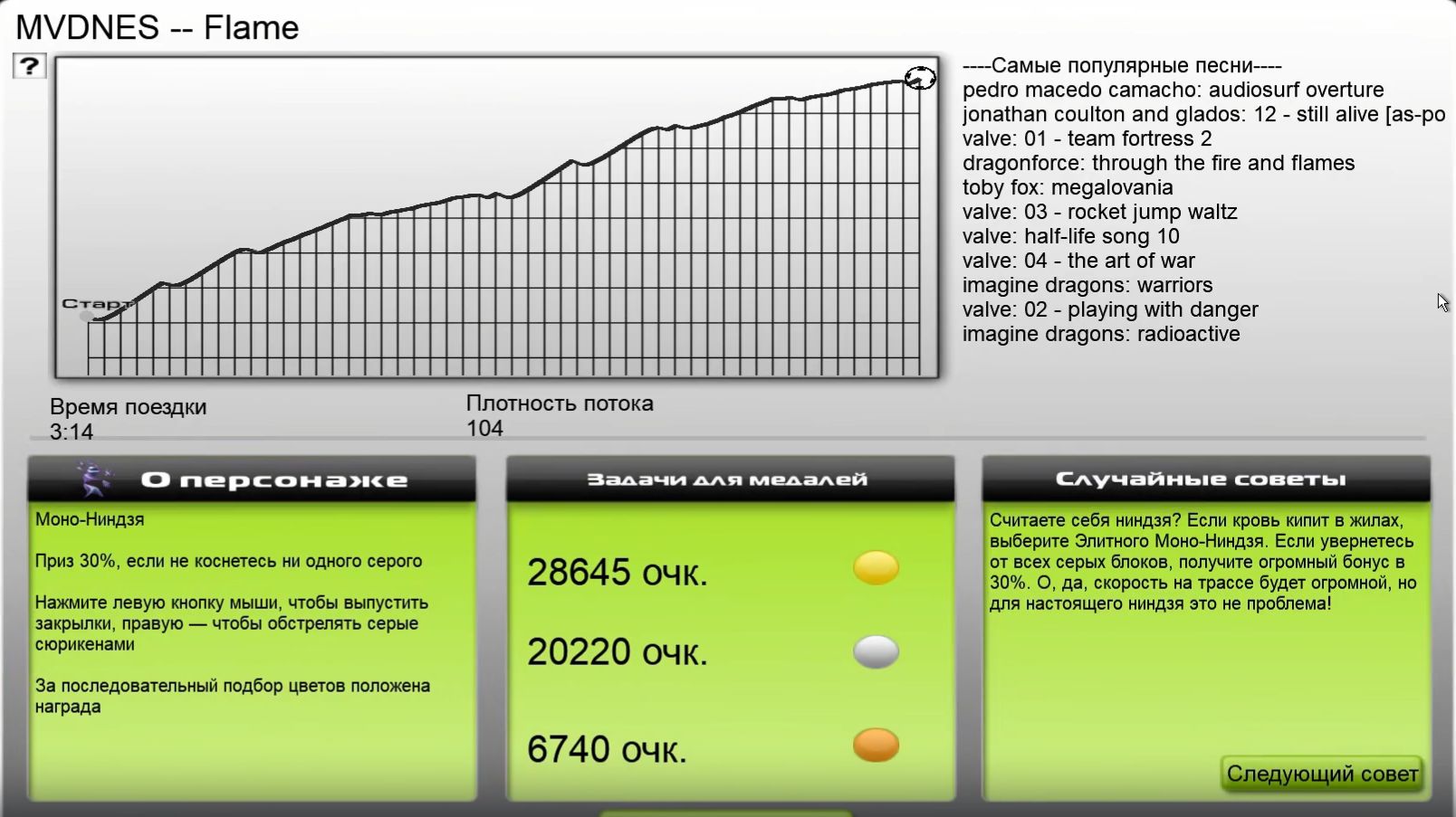 Flame - MVDNES (Audiosurf)