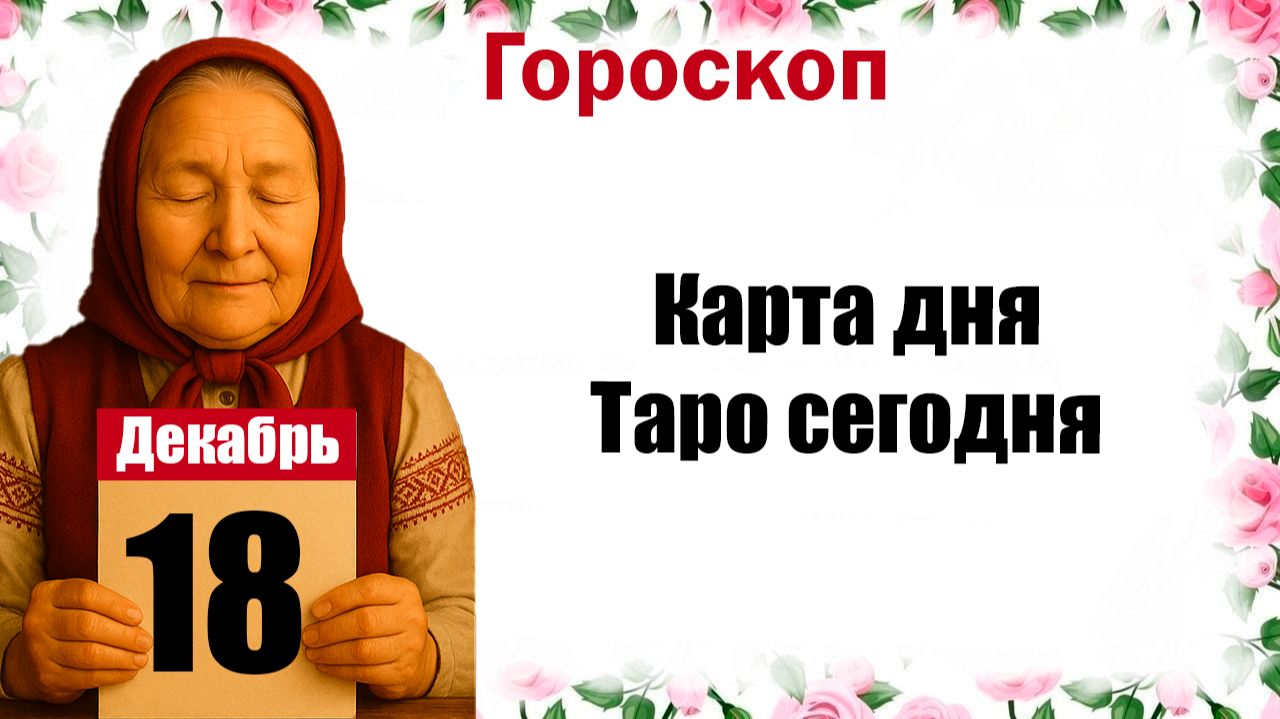 18 декабря гороскоп, карта дня, лунный календарь смотреть онлайн