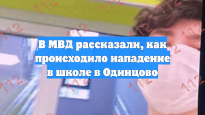В МВД рассказали, как происходило нападение в школе в Одинцово