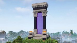 Греческий портал в майнкрафте.