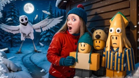 СПАСЛА ДЕТЕЙ ОТ СОВЫ ЛЮДОЕДА В 99 НОЧЕЙ В ЗИМНЕМ ЛЕСУ РОБЛОКС! КВИНКА ПРОШЛА ИГРУ! смотреть онлайн