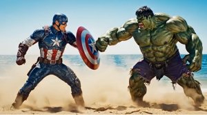 Капитан Америка против Халка.