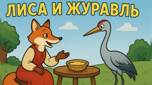 Лиса и Журавль — Поучительная аудиосказка для малышей
