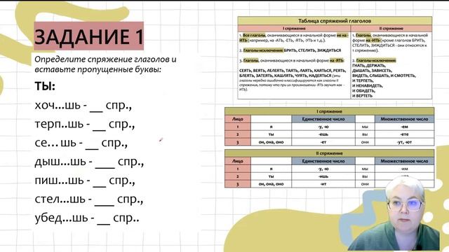 Спряжение глаголог=в. Готовимся к ОГЭ