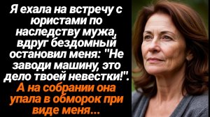 Жизненные Истории/Я ехала на встречу с юристами по  наследству мужа, вдруг бездомный остановил меня: