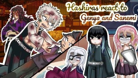 Реакция Столпов на Генью и Санеми / Персонажи КРД / Гача реакция / Demon Slayer