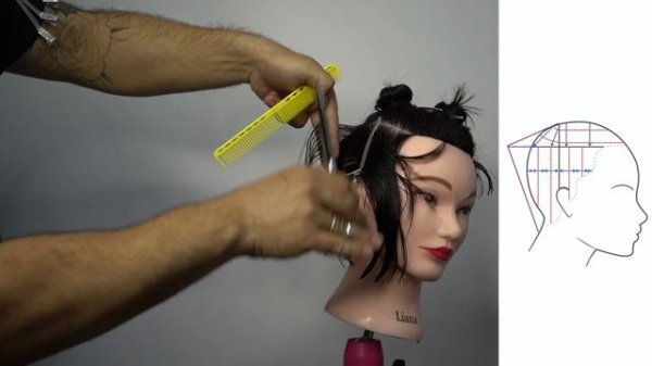 Стрижка женская. Квадратная градуировка. Школа парикмахеров STRIGA™
