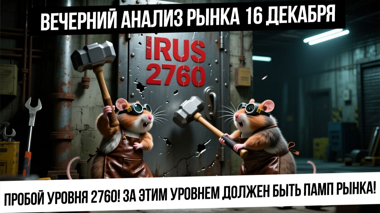Вечерний анализ рынка 16 декабря. Пробили 2760! Идем выше? кто КУКЛ в рынке? Что с рублем? Газ! смотреть онлайн