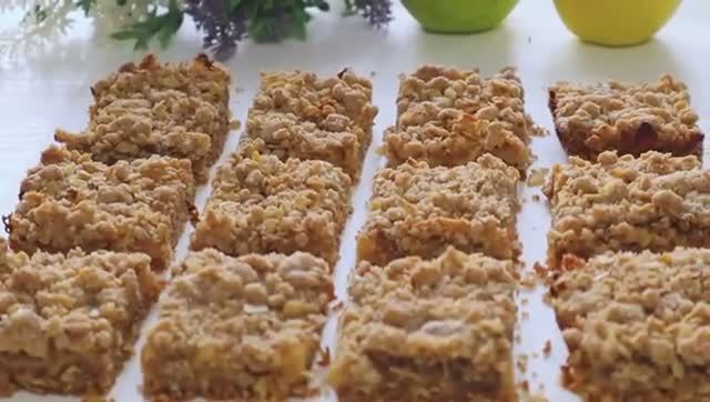 Бесподобное ОВСЯНОЕ печенье с яблоками! Лёгкое, рассыпчатое, Очень вкусное! смотреть онлайн