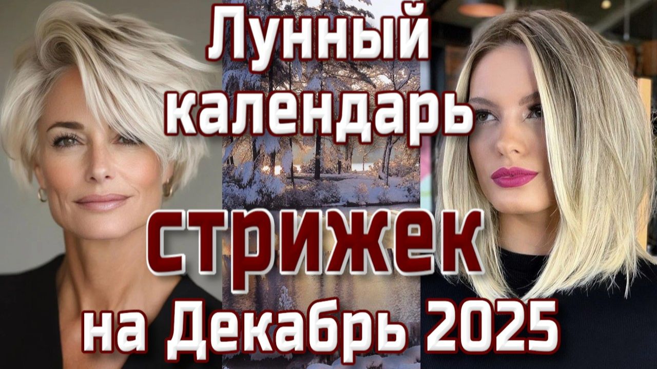 ЛУННЫЙ КАЛЕНДАРЬ СТРИЖЕК НА ДЕКАБРЬ 2025💇 БЛАГОПРИЯТНЫЕ И НЕБЛАГОПРИЯТНЫЕ ДНИ смотреть онлайн