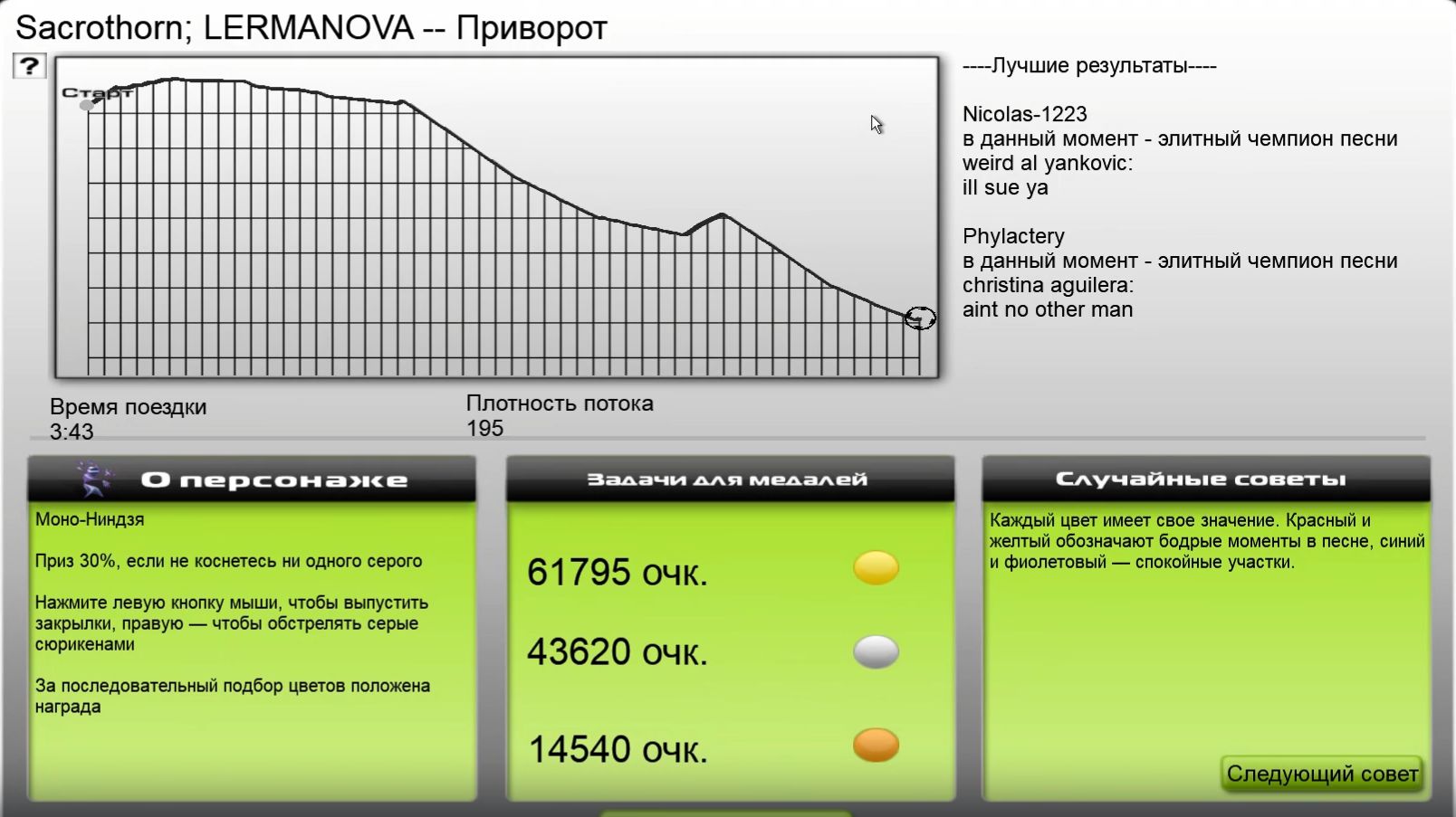Приворот - Sacrothorn, LERMANOVA (Audiosurf)
