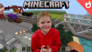 город Октябрьск в майнкрафт и железная дорога