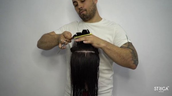 Стрижка женская. Квадратные слои. Школа парикмахеров STRIGA™