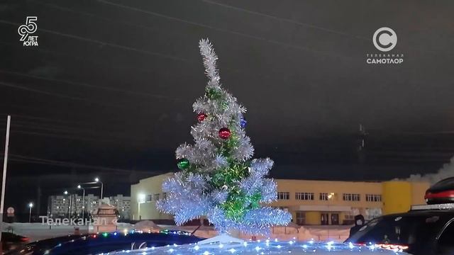 В Нижневартовске собрали елку из автомобилей смотреть онлайн