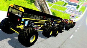 МУЛЬТИКИ ПРО МАШИНКИ Эпические прыжки и столкновения на скоростном монстр-траке Beamng Drive #66