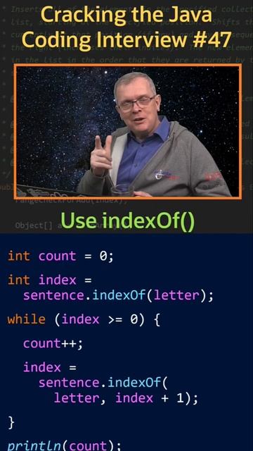Вопрос 47. Количество нужных символов в строке. #java смотреть онлайн