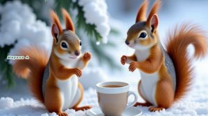 Теплое утро среди снега! С добрым утром. Шикарная музыкальная открытка.