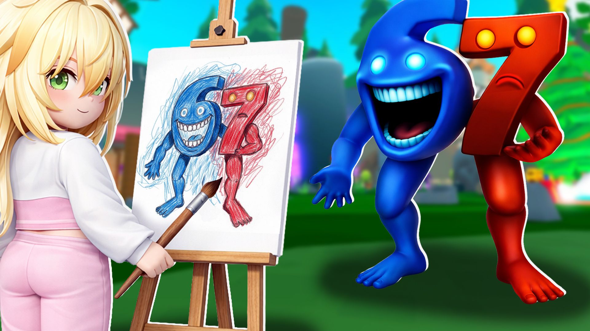 Я рисую БРЕЙНРОТОВ из Brainrot Evolution в Drawing Brainrots Tycoon Roblox | БлокиТоки смотреть онлайн