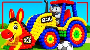 Мультики для детей. Яркие шарики превращаются в яркие машинки и животные. Мультики для малышей