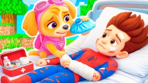 ЧТО СЛУЧИЛОСЬ с РАЙДЕРОМ ЧЕЛОВЕКОМ ПАУКОМ СКАЙ ВРАЧ в МАЙНКРАФТ PAW PATROL