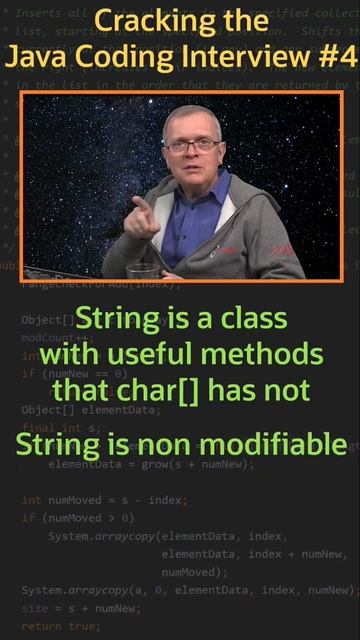 #java Вопрос 4. Отличия между String и char[] смотреть онлайн
