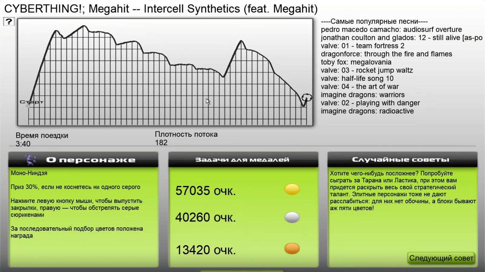 Intercell Synthetics - CYBERTHING!, Megahit (Audiosurf)
