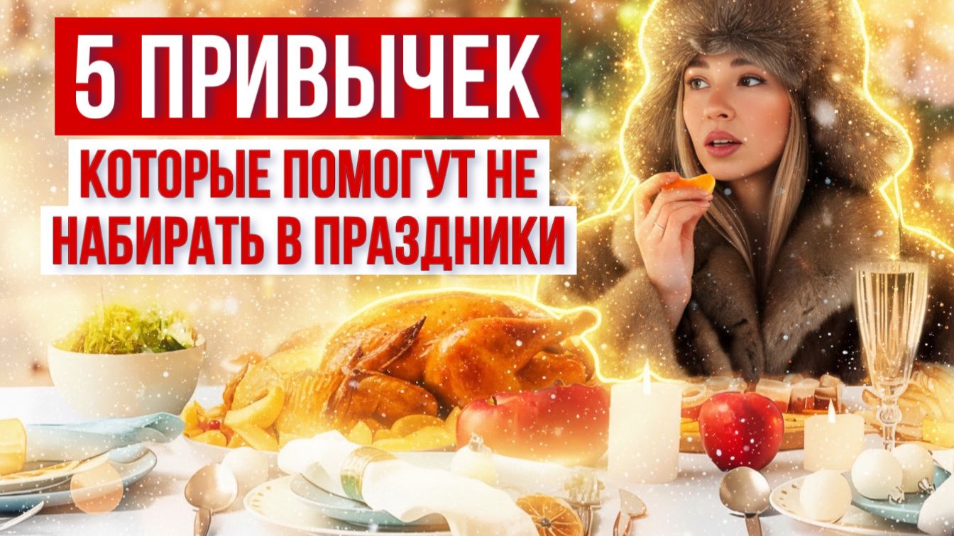 5 ПРИВЫЧЕК, которые ПОМОГУТ ПОХУДЕТЬ ч. 3 | Как не переедать в новогодние праздники🎄