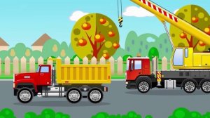 Развивающий мультфильм для детей. Кран и Грузовик.
