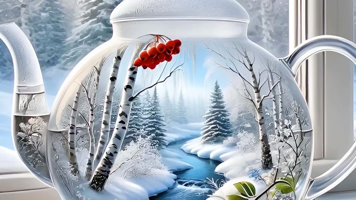 Пробуждение в зимней сказке! Доброе утро. Красивая музыкальная открытка. смотреть онлайн