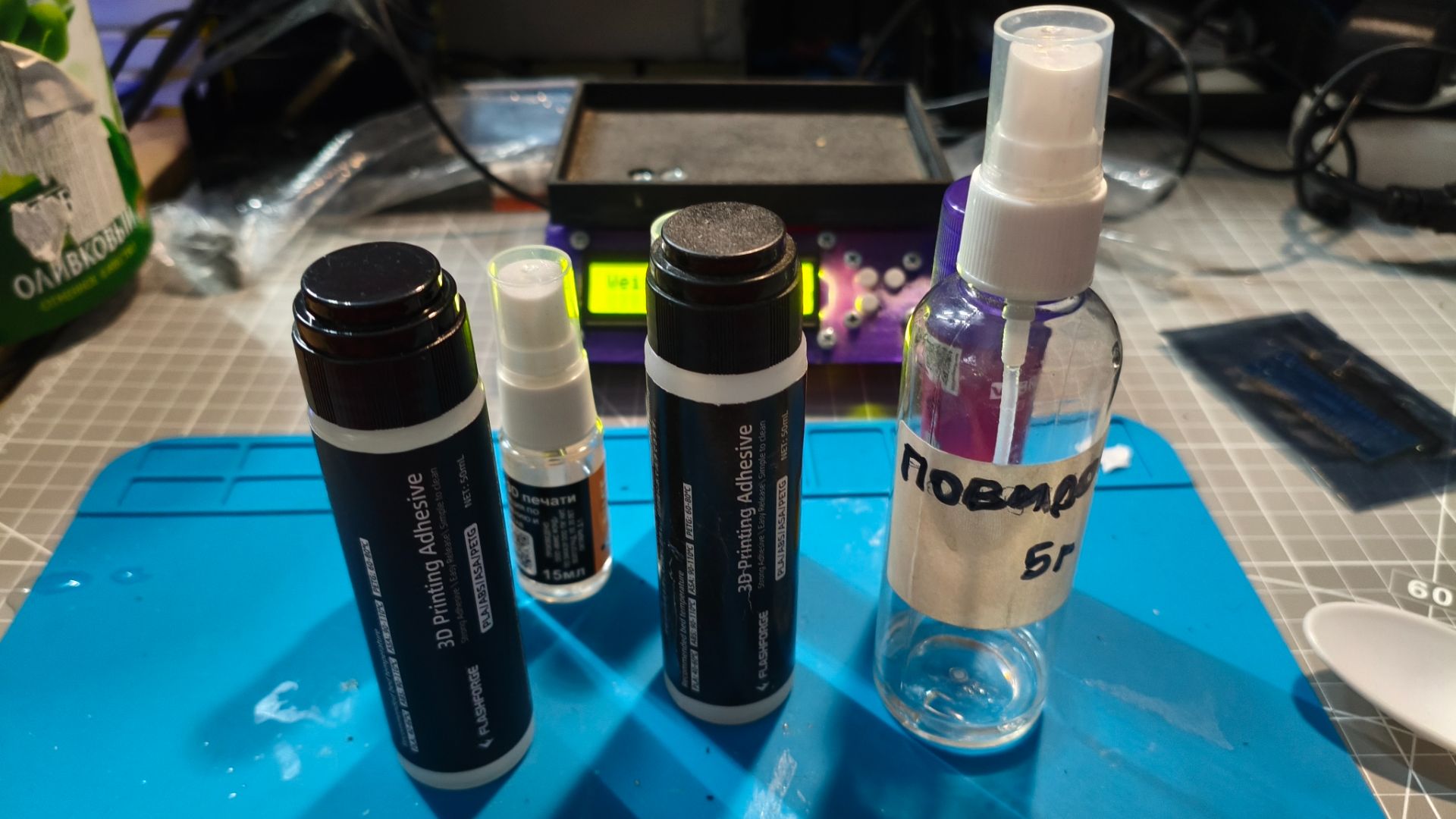 Клей для 3д печати. Повидон, изопропиловый спирт.