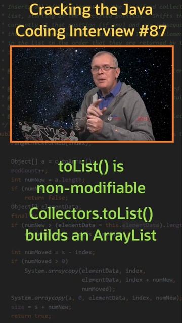 Вопрос 87. Stream toList vs Collectors.toList. #java смотреть онлайн